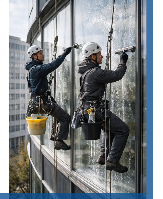 Мойка панорамных окон в Минеральных Воде от 363 р. заказать у ВЫСОТНИК-Мнр