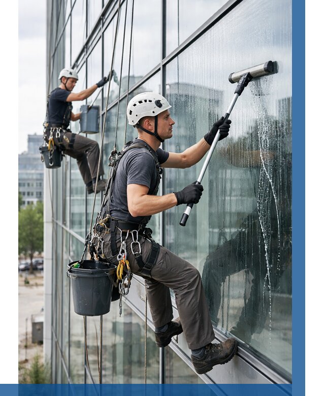 Мойка витражей альпинистами в Минеральных Воде от 725 р. под ключ|ВЫСОТНИК-Мнр