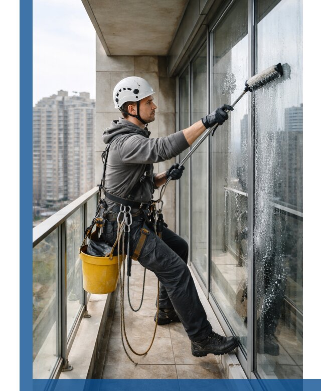 Профессиональная мойка балконного остекления в Минеральных Воде