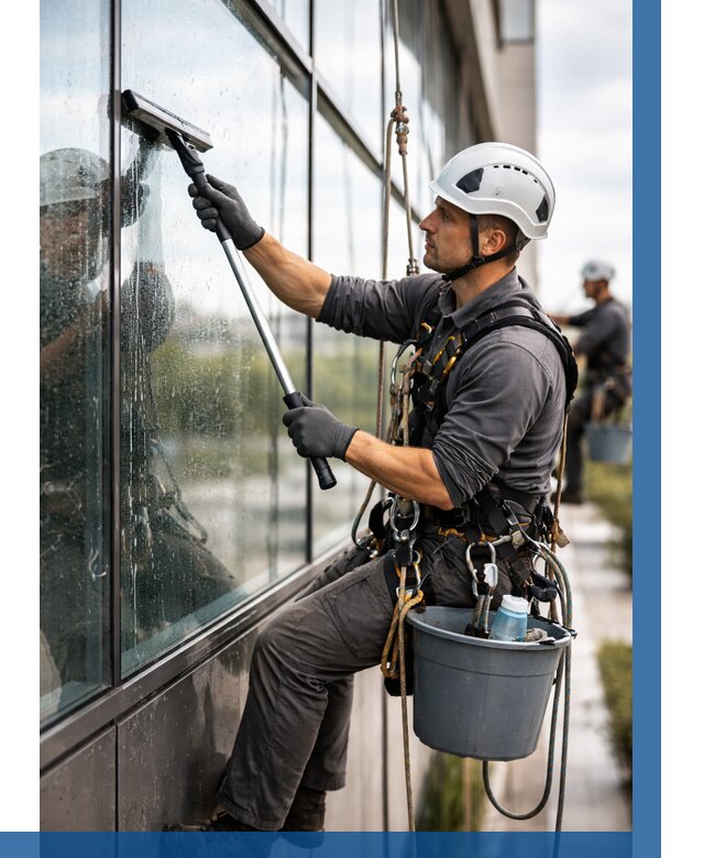 Мойка стеклянных фасадов в Минеральных Воде от 207 р. | ВЫСОТНИК-Мнр