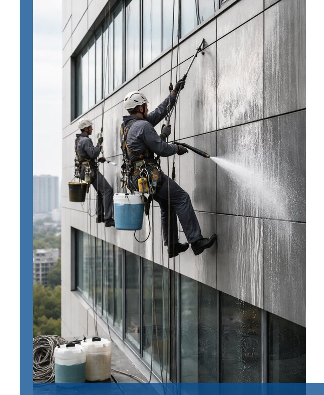 Профессиональная мойка вентилируемых фасадов в Минеральных Воде