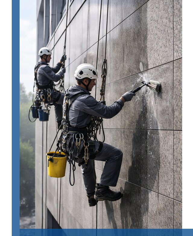 Профессиональная мойка фасада из керамогранита в Минеральных Воде