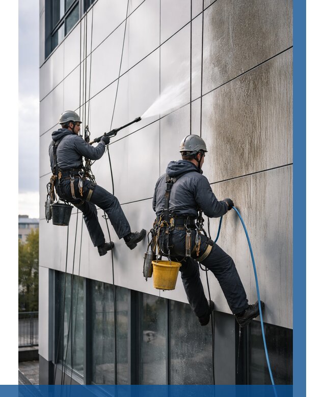 Мойка фасада из композита в Минеральных Воде по цене от 311 р. | ВЫСОТНИК-Мнр