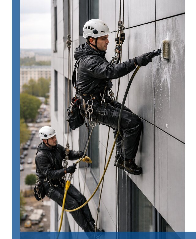 Профессиональная мойка фасада из композита в Минеральных Воде