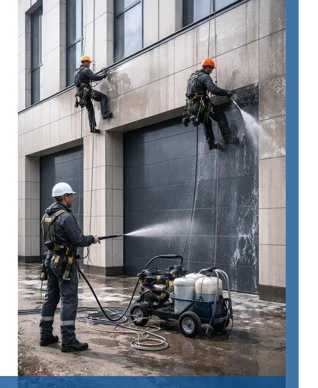 Послестроительная мойка фасада в Минеральных Воде от 311 р. | ВЫСОТНИК-Мнр
