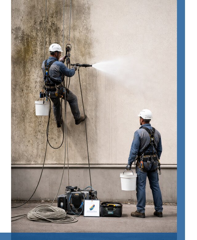 Очистка фасада от плесени в Минеральных Воде от 311 р. | ВЫСОТНИК-Мнр