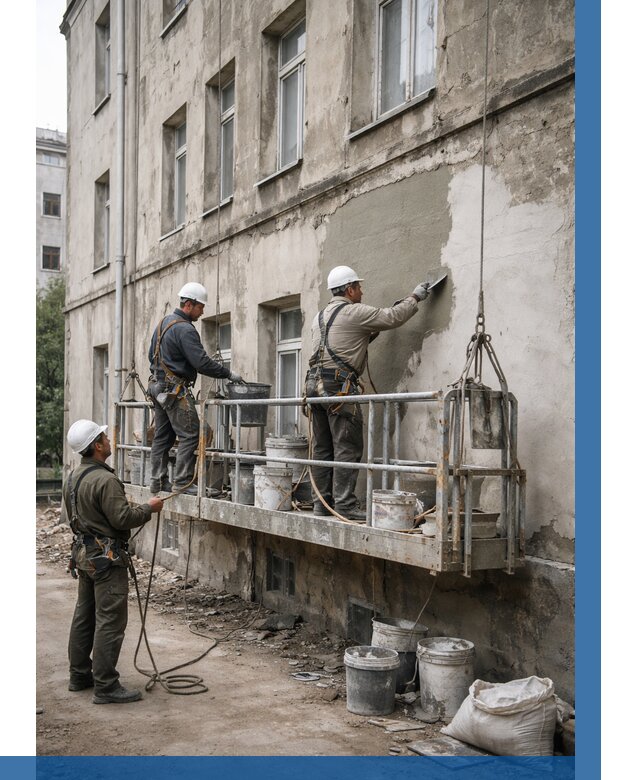 Капитальный ремонт фасада в Минеральных Воде от 4350 р. | ВЫСОТНИК-Мнр