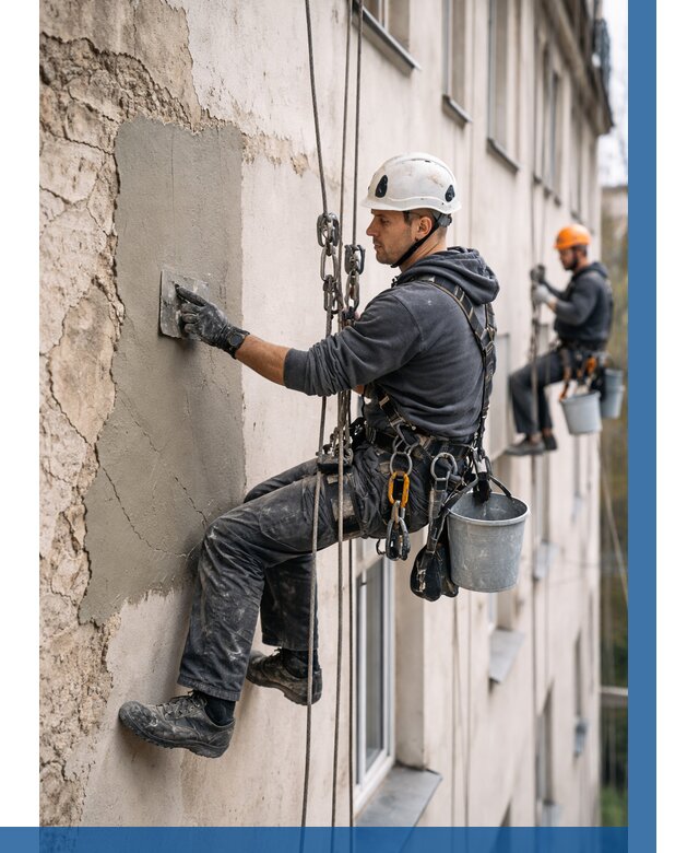 Восстановление штукатурки фасада в Минеральных Воде от 1243 р. | ВЫСОТНИК-Мнр