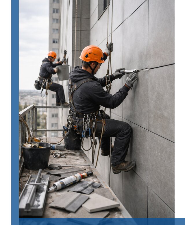 Профессиональный ремонт фасада из керамогранита в Минеральных Воде