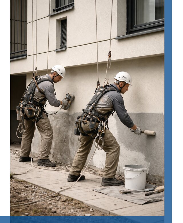 Окраска цоколя здания в Минеральных Воде от 466 р. под ключ | ВЫСОТНИК-Мнр