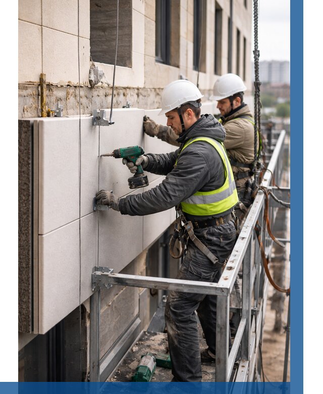 Монтаж фасадных термопанелей в Минеральных Воде от 1554 р. | ВЫСОТНИК-Мнр