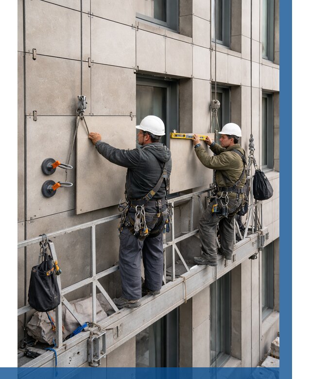 Монтаж керамогранита на фасад в Минеральных Воде от 2590 р. | ВЫСОТНИК-Мнр