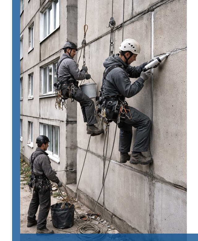 Герметизация межпанельных швов в Минеральных Воде с гарантией герметичности