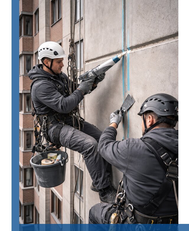 Вторичная герметизация швов фасада и кровли в Минеральных Воде
