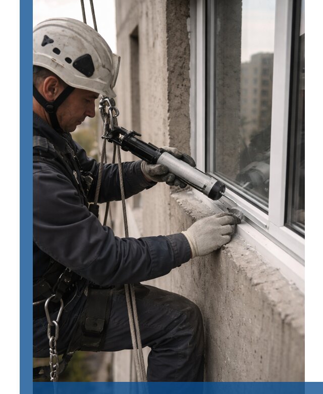 Герметизация оконных швов снаружи в Минеральных Воде профессионально