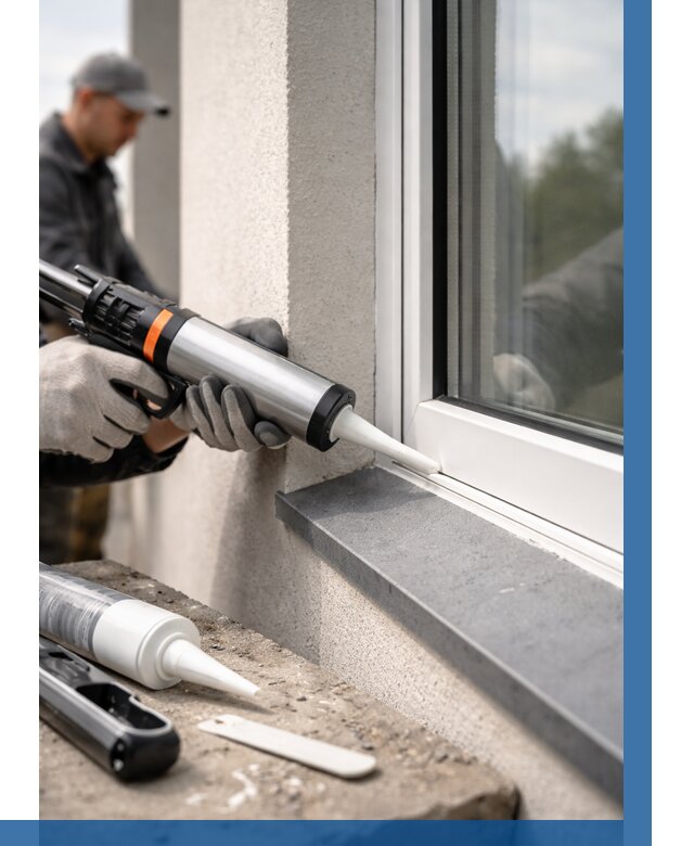 Герметизация монтажных швов окон в Минеральных Воде от 673 р. | ВЫСОТНИК-Мнр