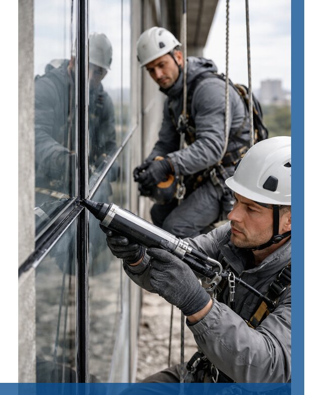 Герметизация витражных швов в Минеральных Воде от 673 р. | ВЫСОТНИК-Мнр