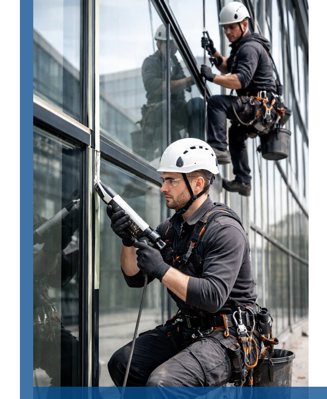 Герметизация витражных швов в Минеральных Воде для зданий и фасадов