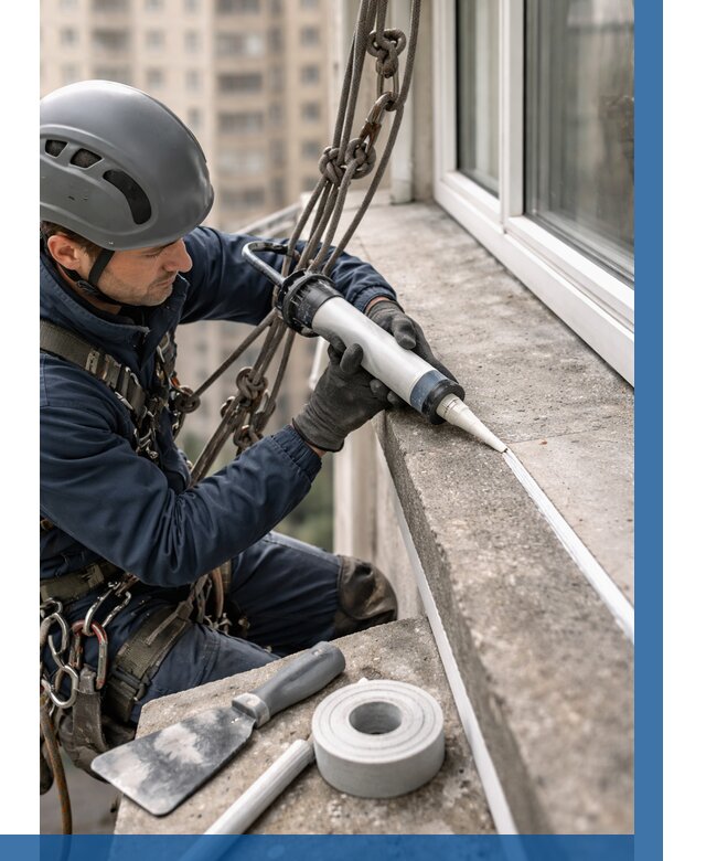 Герметизация балконного козырька в Минеральных Воде от 4661 р. | ВЫСОТНИК-Мнр