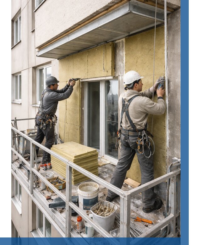 Утепление балкона снаружи в Минеральных Воде от 1657 р. под ключ ВЫСОТНИК-Мнр