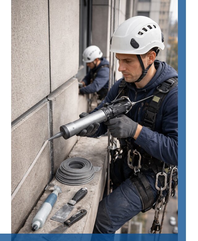 Герметизация деформационных швов фасада в Минеральных Воде от 725 | ВЫСОТНИК-Мнр