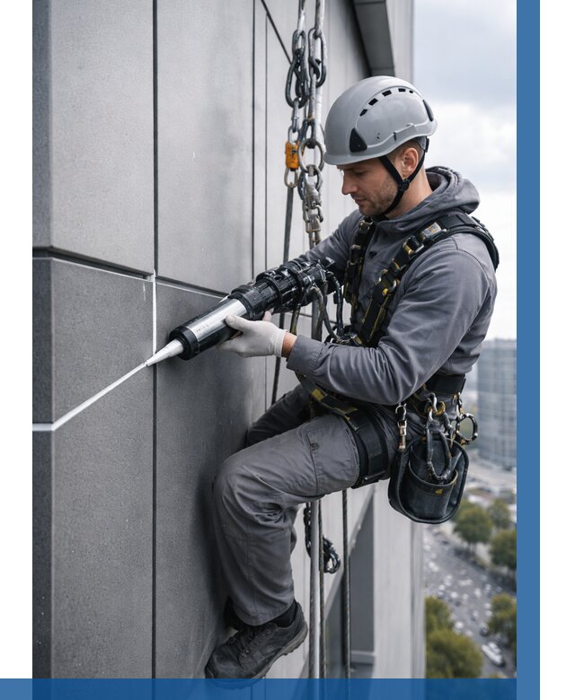 Герметизация стыков фасадных панелей в Минеральных Воде от 6733 р.| ВЫСОТНИК-Мнр