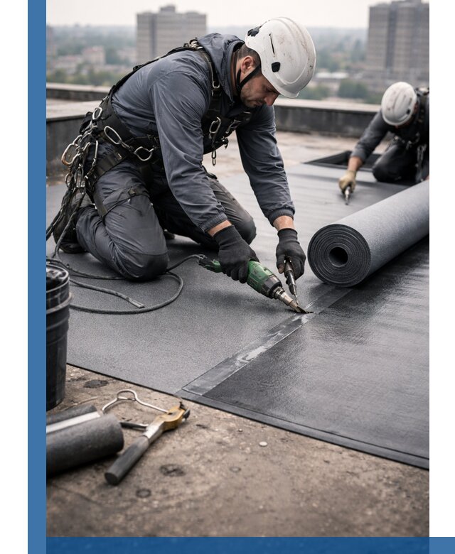 Ремонт мягкой кровли в Минеральных Воде с выездом промальпинистов