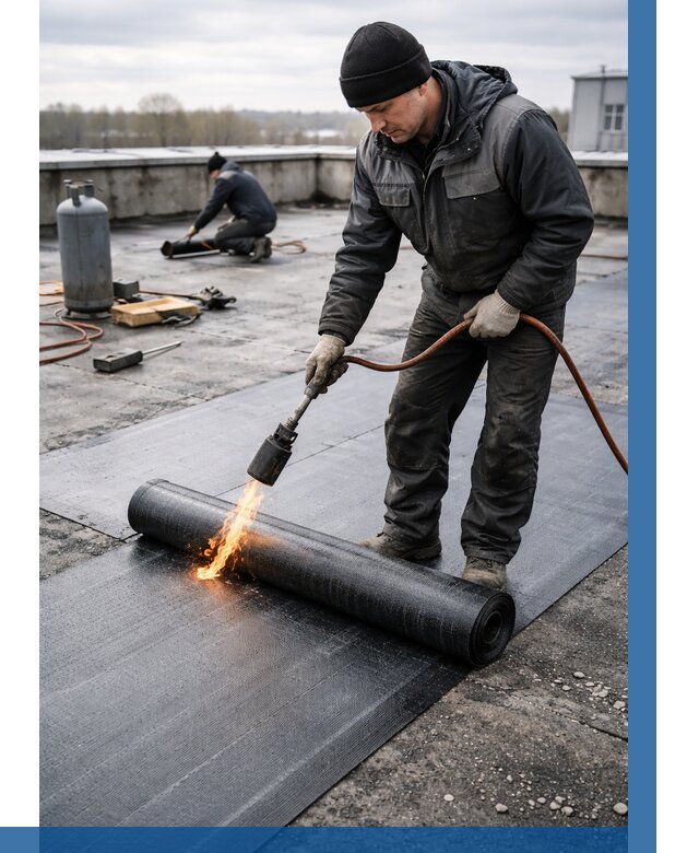 Ремонт наплавляемой кровли в Минеральных Воде от 725 р. | ВЫСОТНИК-Мнр