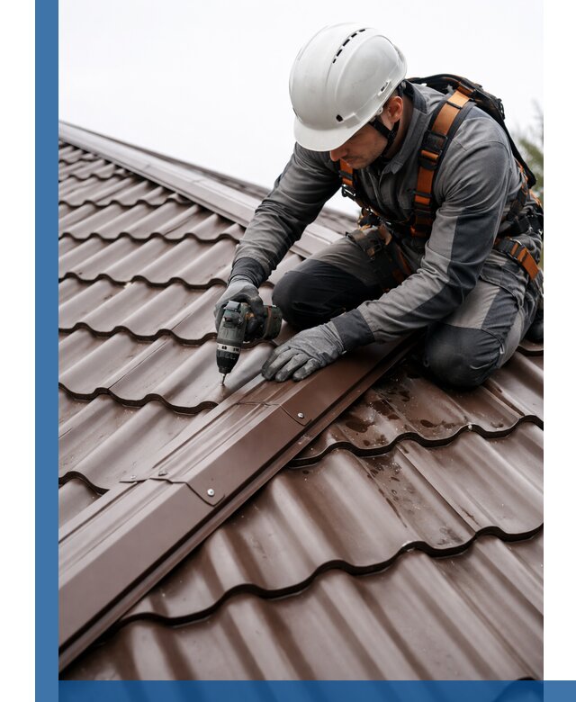 Ремонт металлочерепицы на крыше в Минеральных Воде профессионально