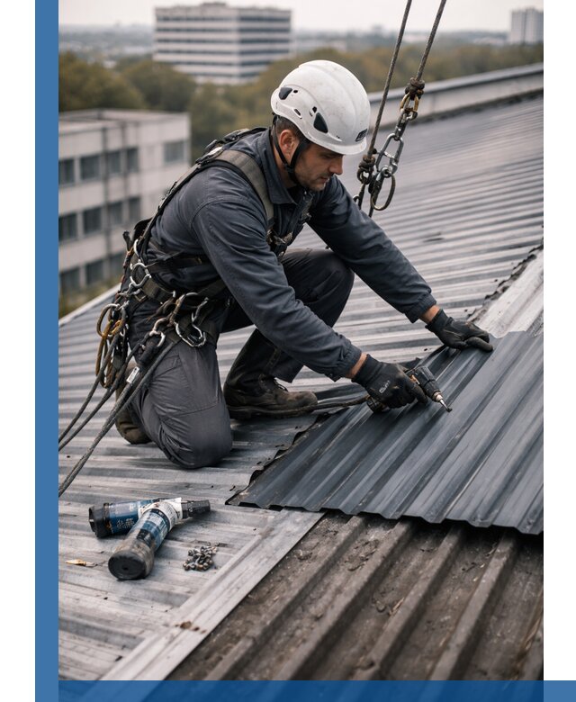 Ремонт профнастила на кровле в Минеральных Воде, работы под ключ