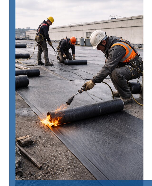 Монтаж наплавляемой кровли в Минеральных Воде профессионально