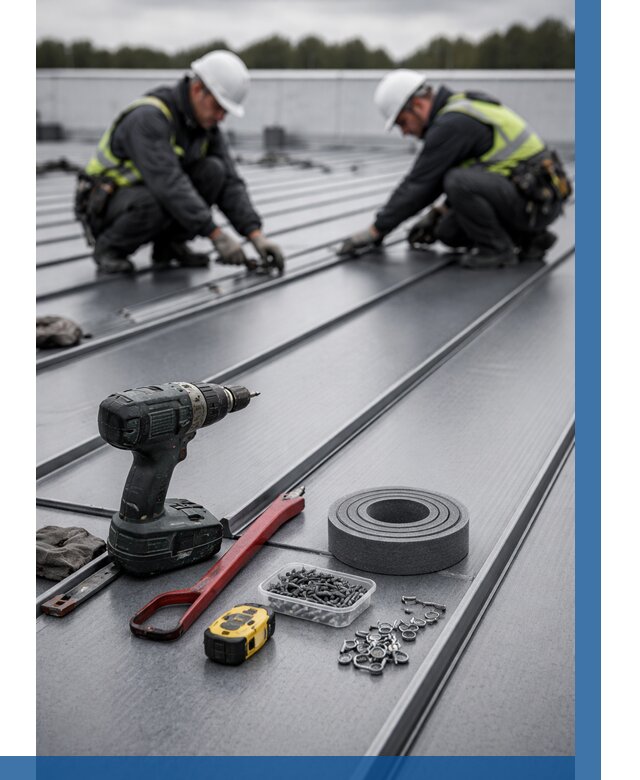 Монтаж фальцевой кровли в Минеральных Воде от 1864 р. | ВЫСОТНИК-Мнр