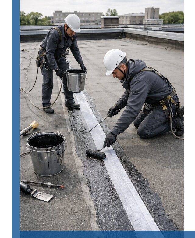 Гидроизоляция кровли мастикой в Минеральных Воде надежная защита