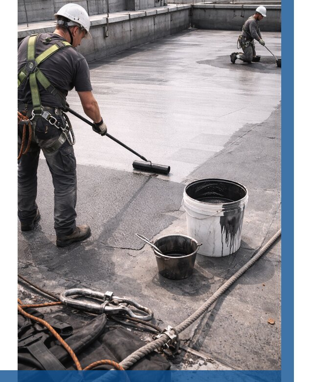 Гидроизоляция кровли жидкой резиной в Минеральных Воде от 518 р. | ВЫСОТНИК-Мнр