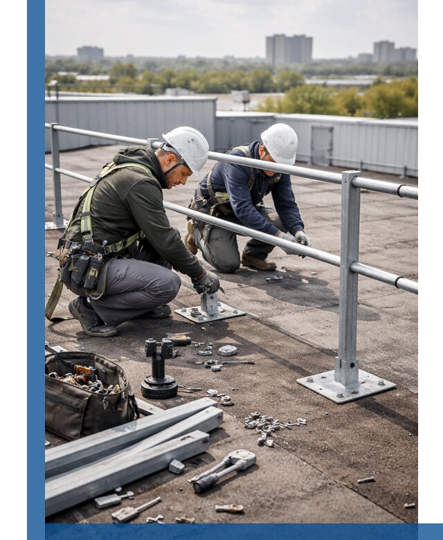 Монтаж кровельного ограждения в Минеральных Воде под ключ с гарантией