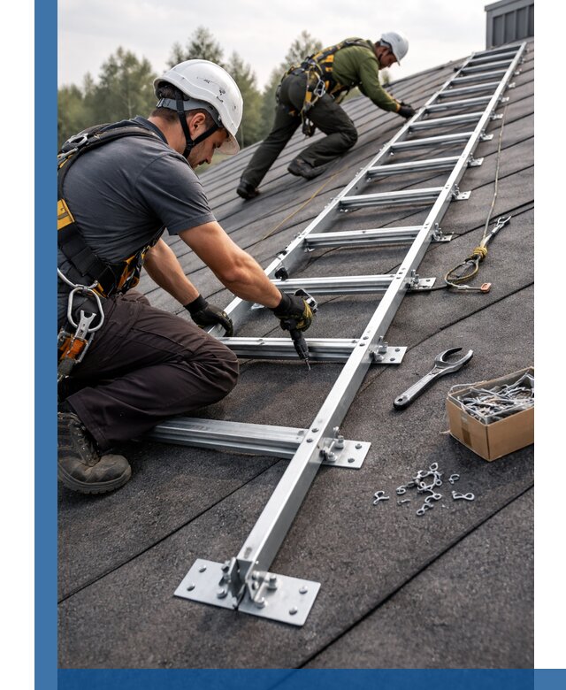 Профессиональный монтаж кровельной лестницы в Минеральных Воде под ключ