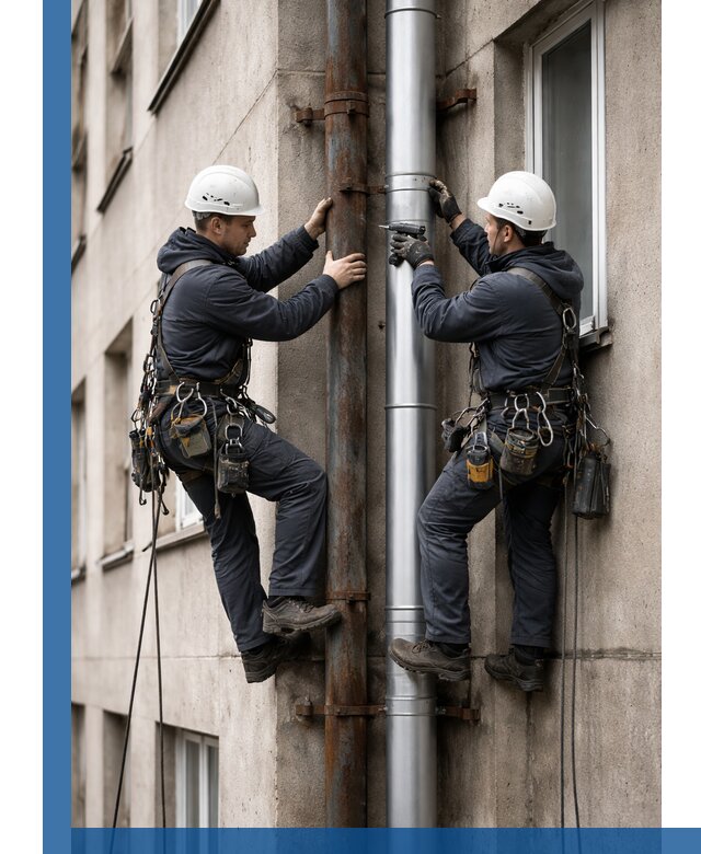 Замена водосточных труб в Минеральных Воде: монтаж и демонтаж под ключ