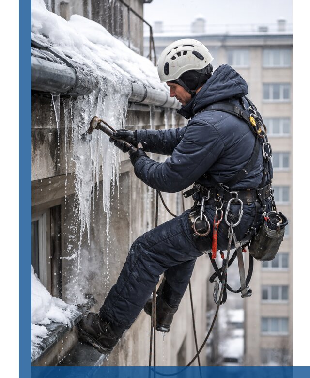 Удаление наледи и чистка водостоков в Минеральных Воде оперативно и безопасно