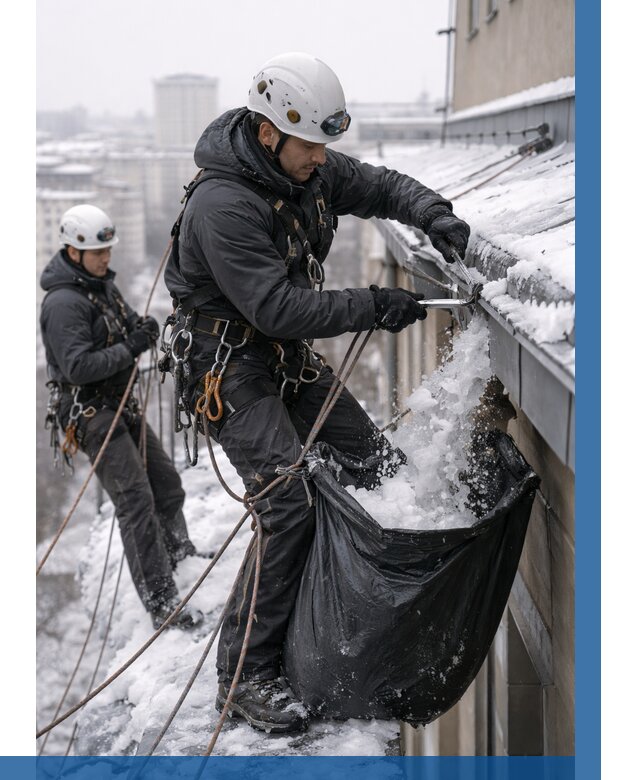 Аварийная очистка крыши в Минеральных Воде под ключ от 311 р. | ВЫСОТНИК-Мнр