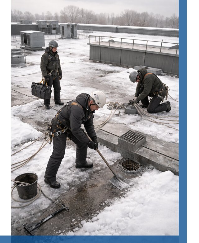 Абонентское обслуживание кровли зимой в Минеральных Воде от 8286 р. | ВЫСОТНИК-Мнр