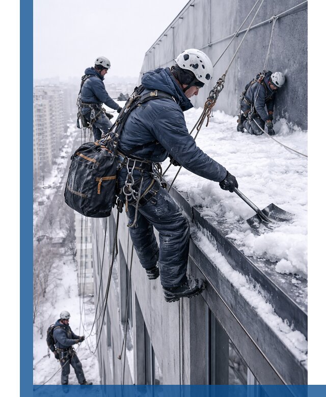 Абонентское обслуживание кровли зимой в Минеральных Воде регулярный уход