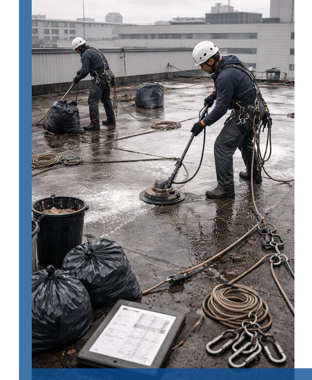 Плановая очистка кровли по графику в Минеральных Воде для безопасности