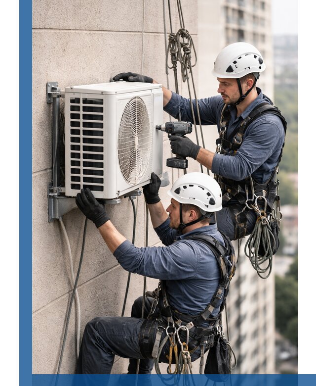 Монтаж внешнего блока кондиционера в Минеральных Воде установка и крепление