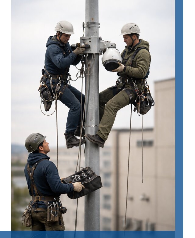 Установка видеокамер на мачте в Минеральных Воде от 8804 р. | ВЫСОТНИК-Мнр