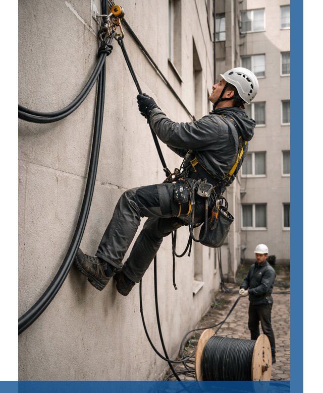 Протяжка кабеля питания на высоте в Минеральных Воде от 466 р. | ВЫСОТНИК-Мнр