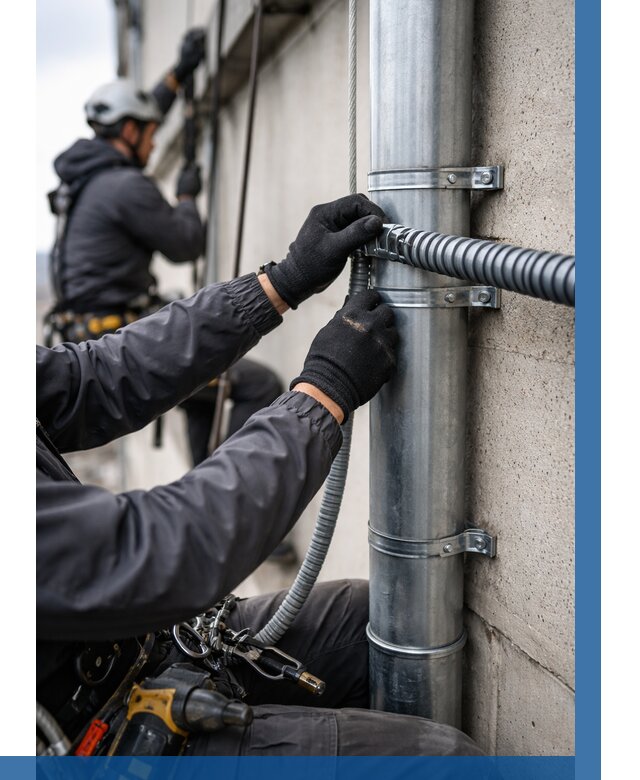 Монтаж гофры для кабеля в Минеральных Воде от 311 р. | ВЫСОТНИК-Мнр