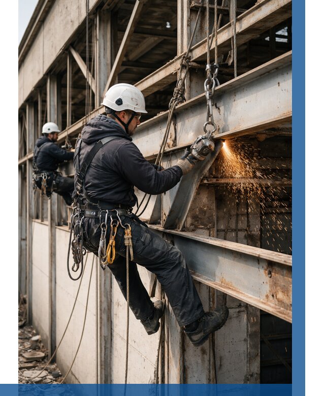 Демонтаж металлоконструкций на высоте в Минеральных Воде от 6733р. |ВЫСОТНИК-Мнр