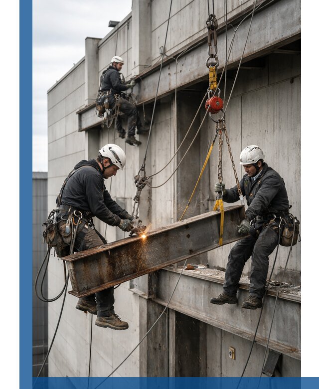 Демонтаж металлоконструкций на высоте в Минеральных Воде под ключ