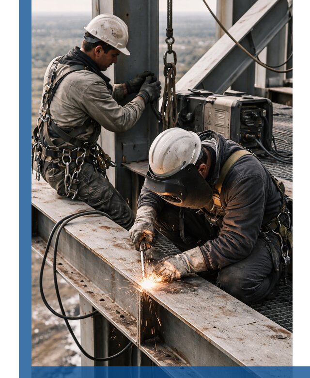 Высотные сварочные работы в Минеральных Воде для промышленных объектов