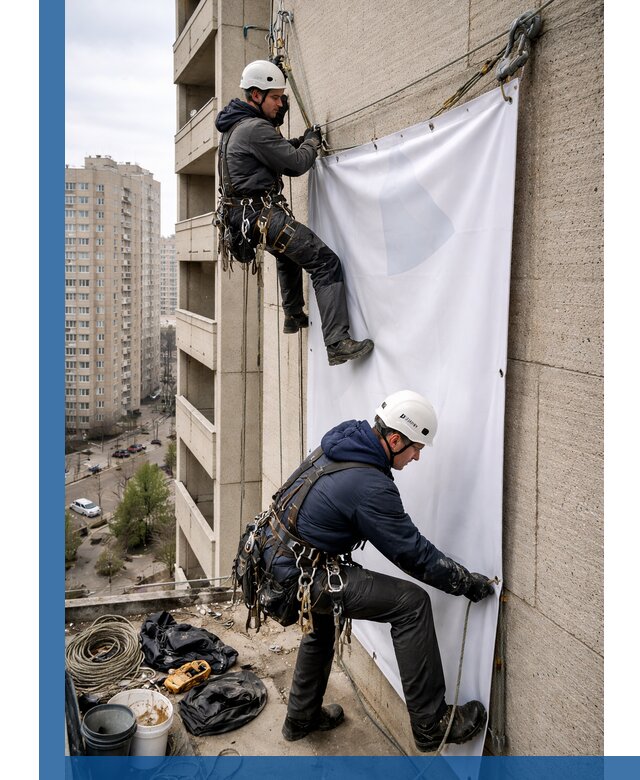 Профессиональный монтаж баннеров на фасаде в Минеральных Воде